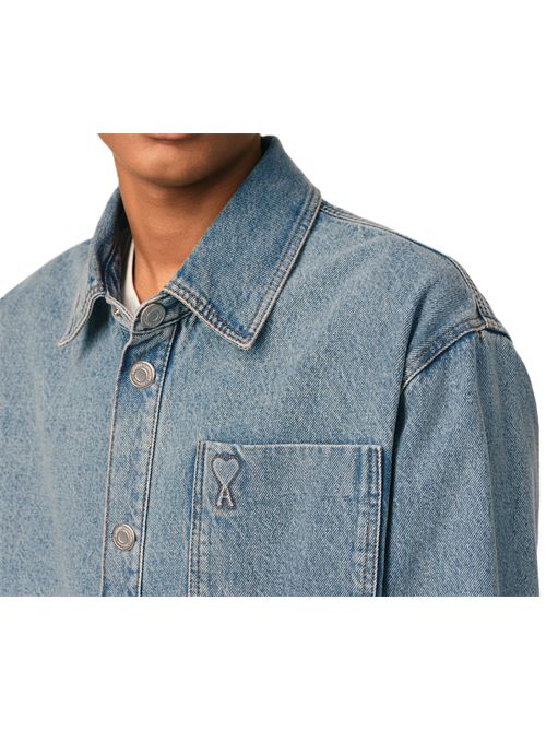 Sopracamicia in denim indaco used Ami de Coeur. Ami Paris | UJK918.DE0046480 USED BLUE